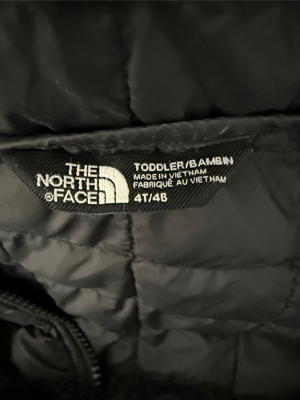 The North Face Black Hooded Quilted Jacket Size 4T - Picture 5 of 8